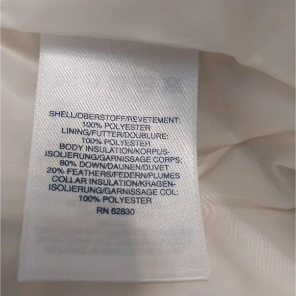 New Land's End Down Feather Puffer Vest Fair Isle Snowflake Gray/White Sz XL/T - - Picture 7 of 10